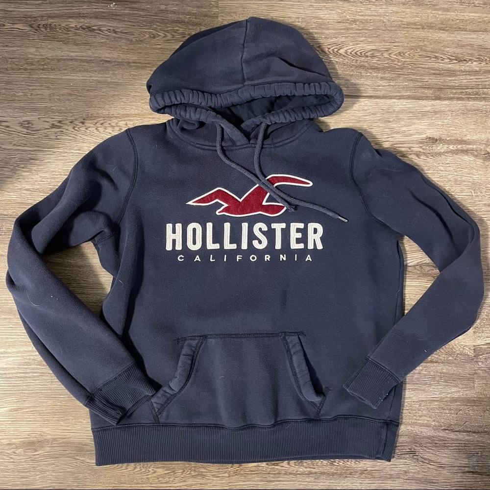 Hollister Navy Blue Hoodie (Size M)